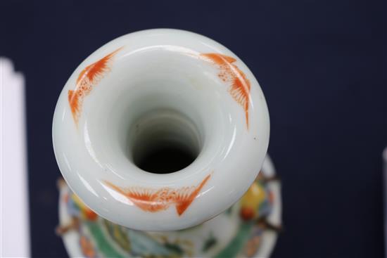 A Chinese famille verte vase